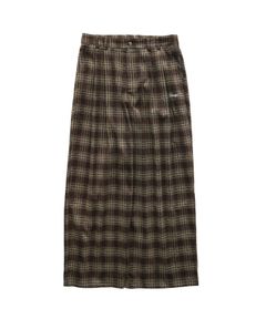 Wide straight check slacks