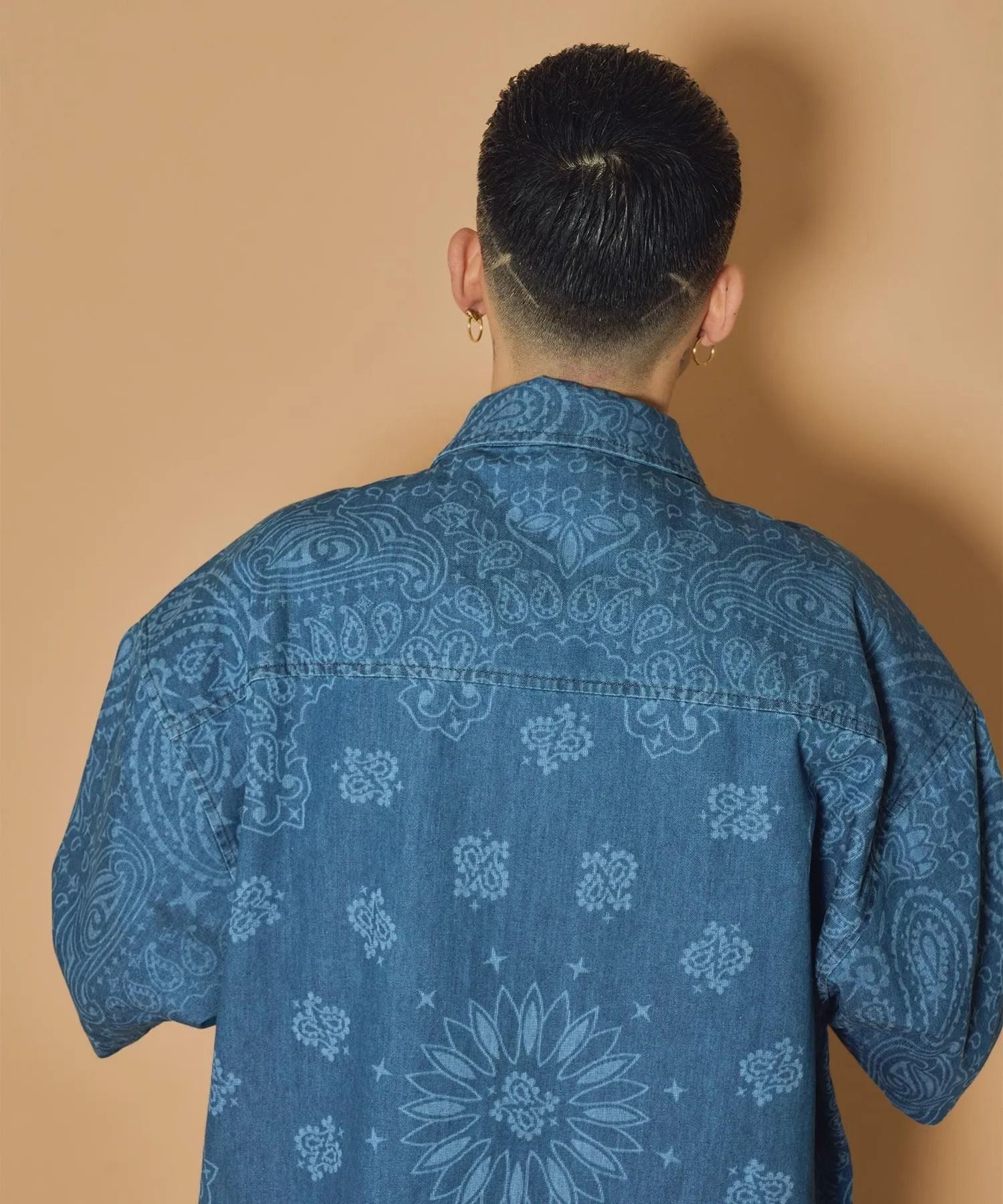Loose fit denim shirt