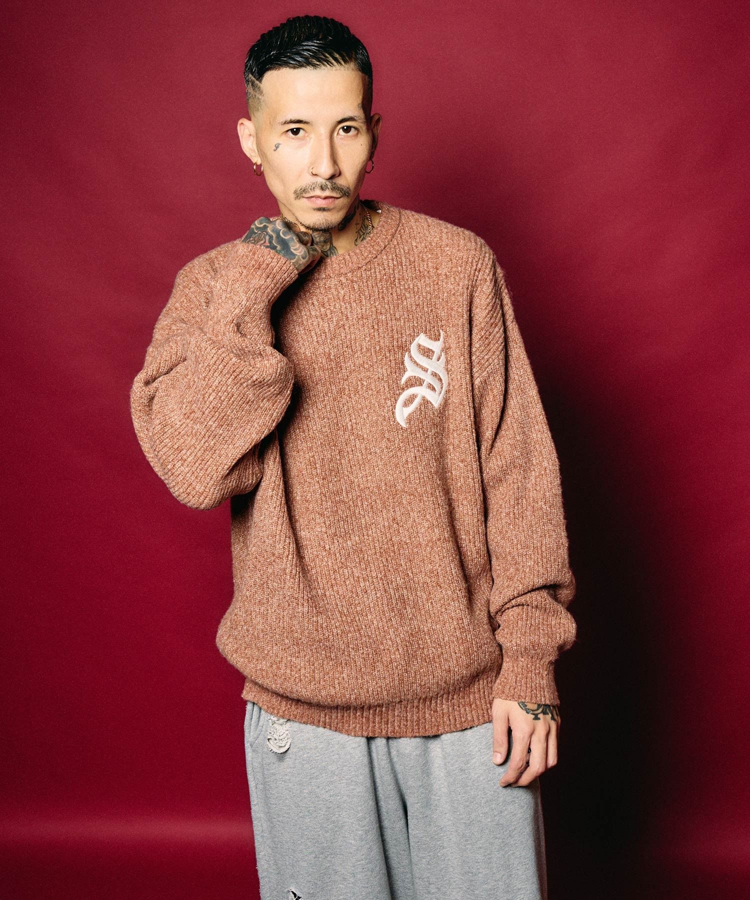 Melange knit