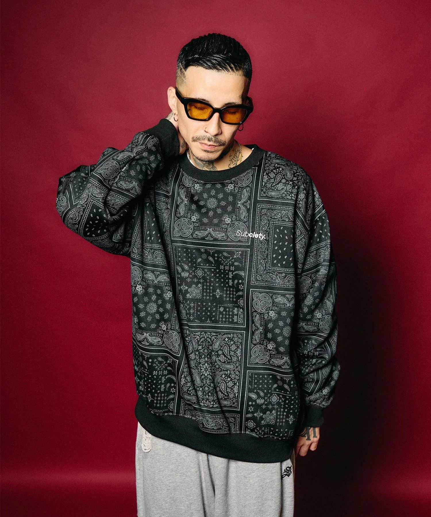 Patterned sweatshirt