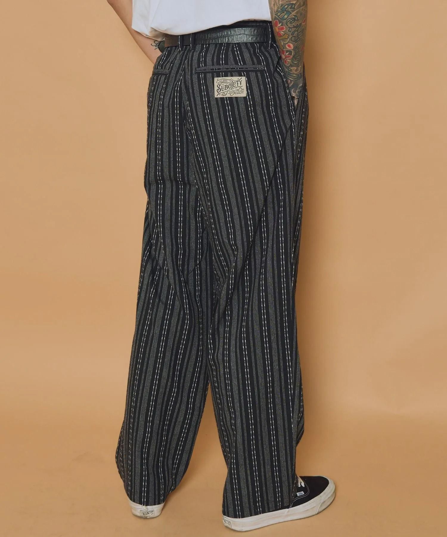 Jacquard stripe slacks