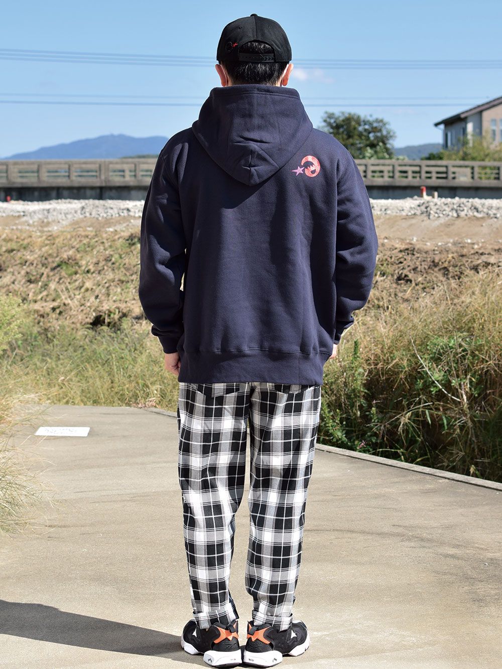 up side down logo hoody