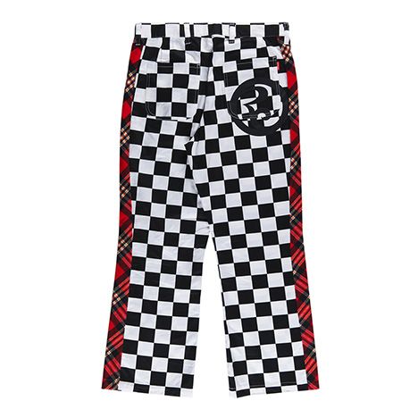 CHECKER FLAG FLARE-PANTS