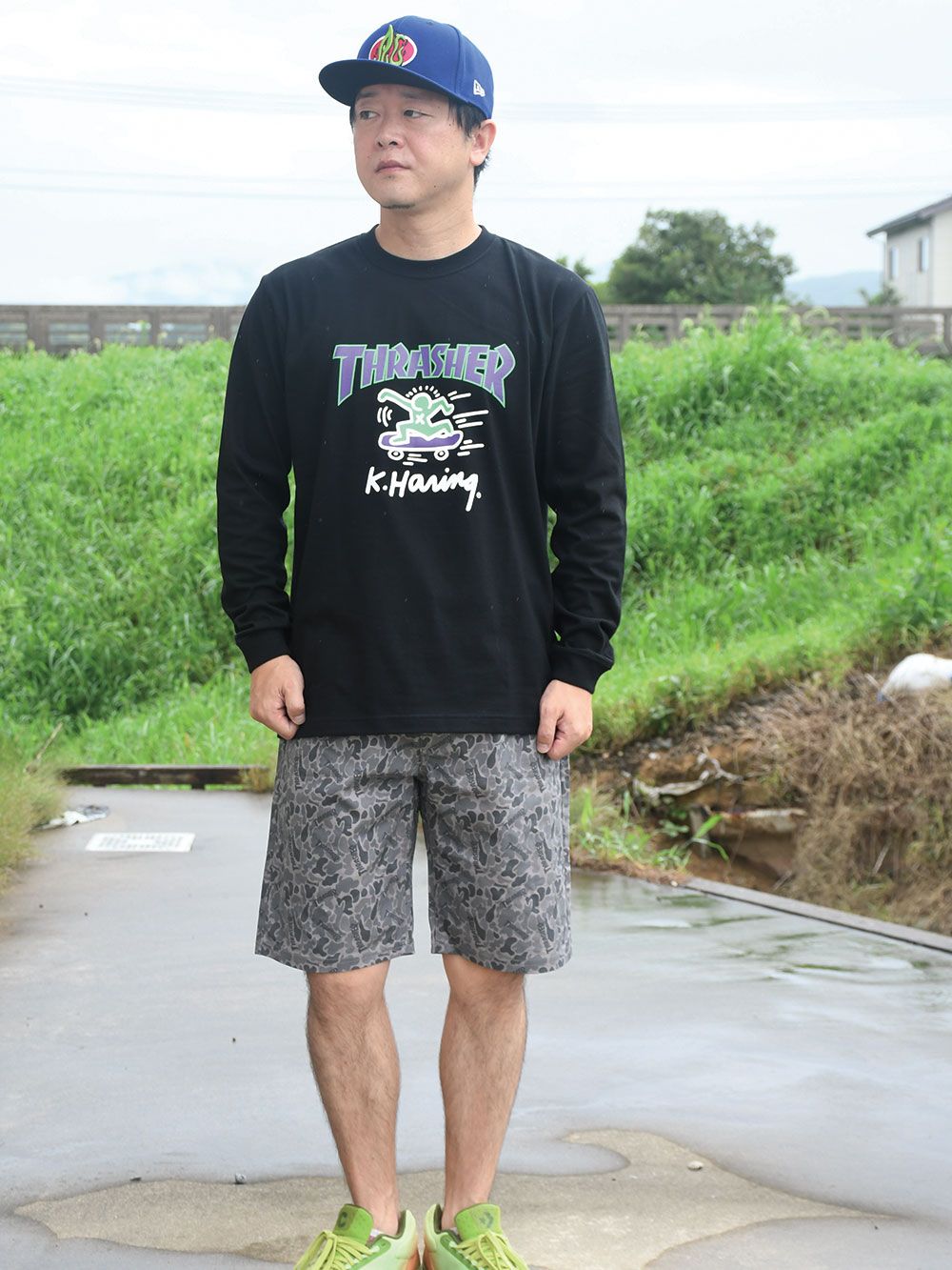 THRASHER×Keith Haring L/S-T