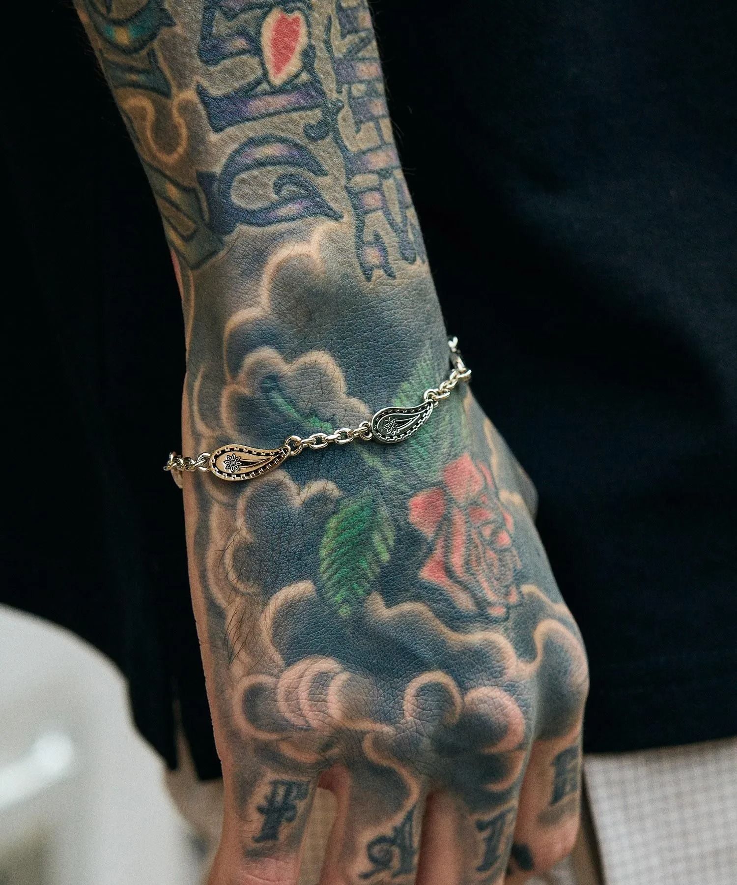 Paisley chain bracelet