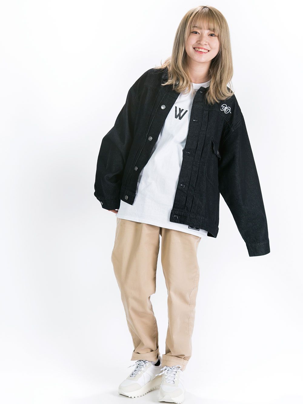 Half asleeper Denim jacket