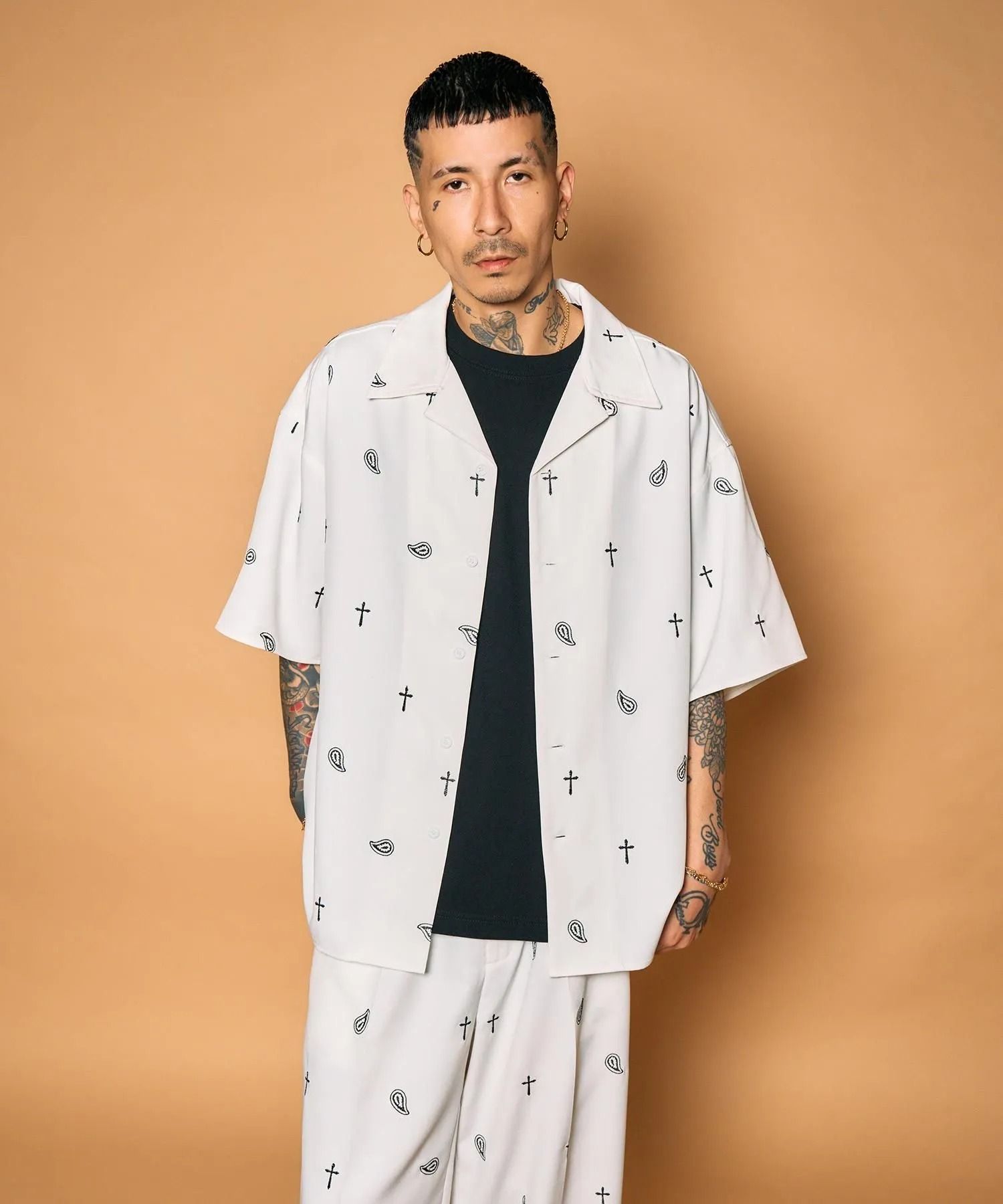 All-over embroidered shirt