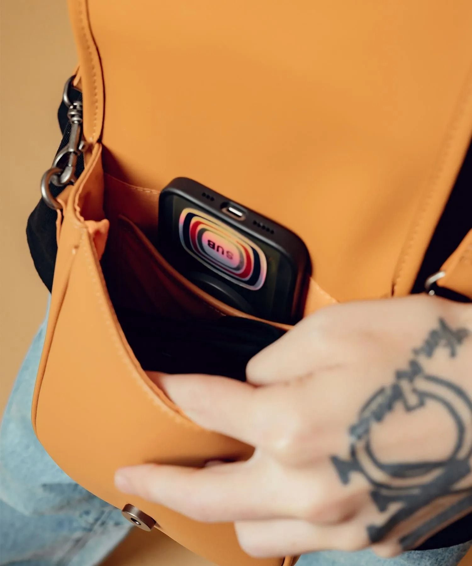 Leather mini hunting bag