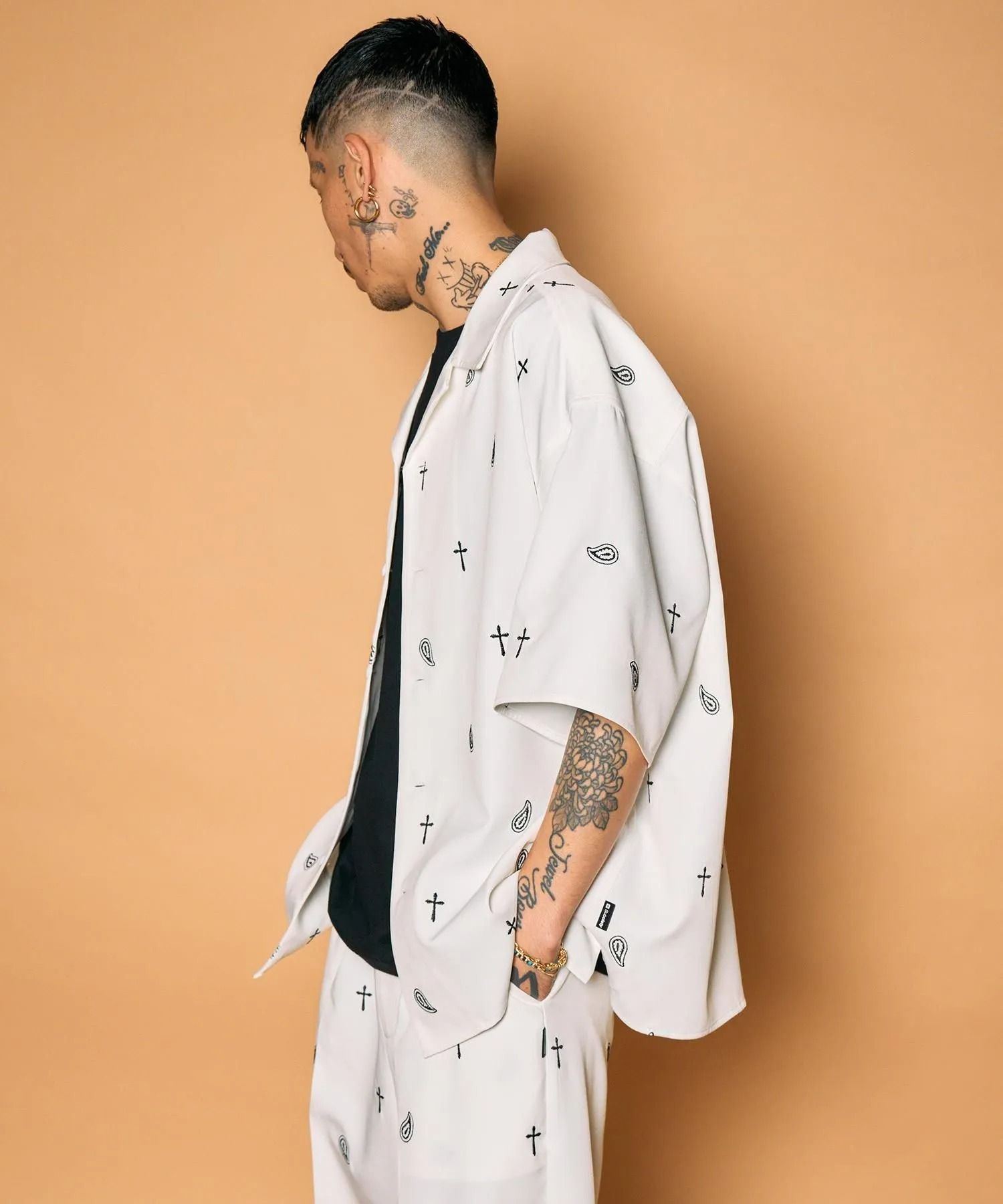 All-over embroidered shirt