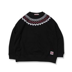 “BLACKFOOT”  Big silhouette Crew Neck Sweat