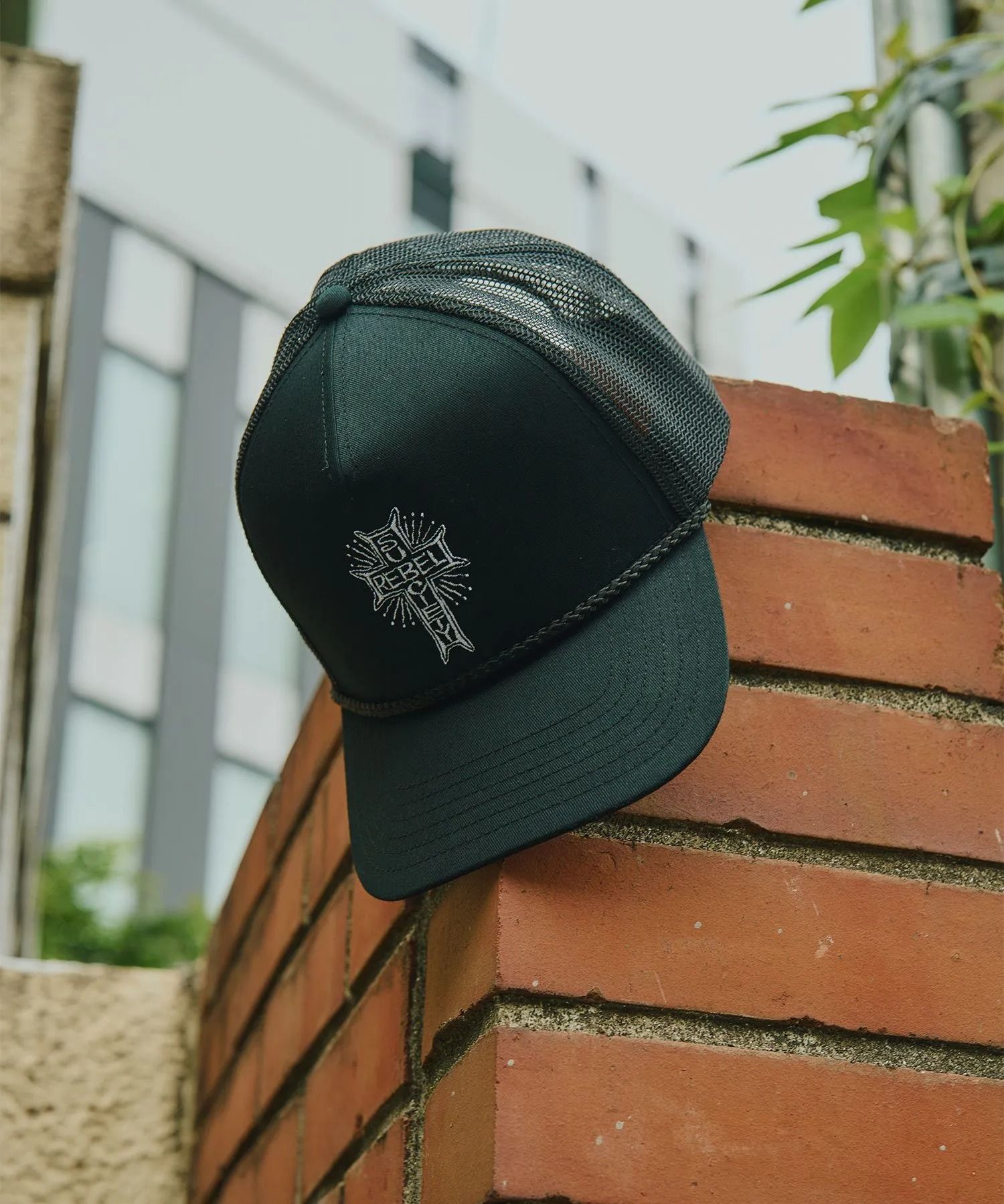 Embroidery mesh cap