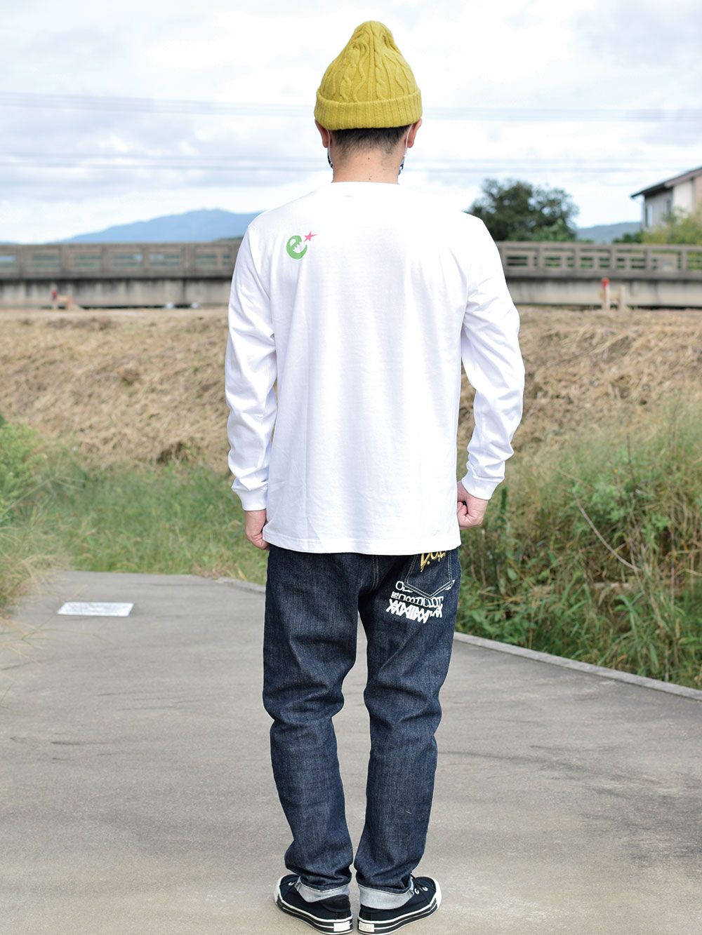 range fluorescence logo L/S tee