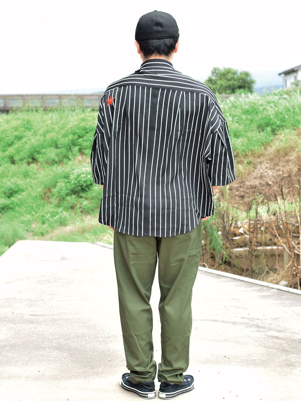 rg stripe over size shirts