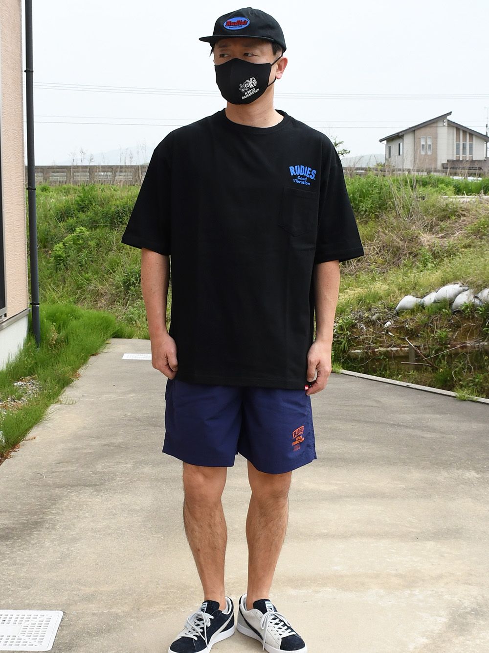 RUDIE'SxCRAYON SHINCHAN MOSH BIGSILHOUETTE PKTTEE
