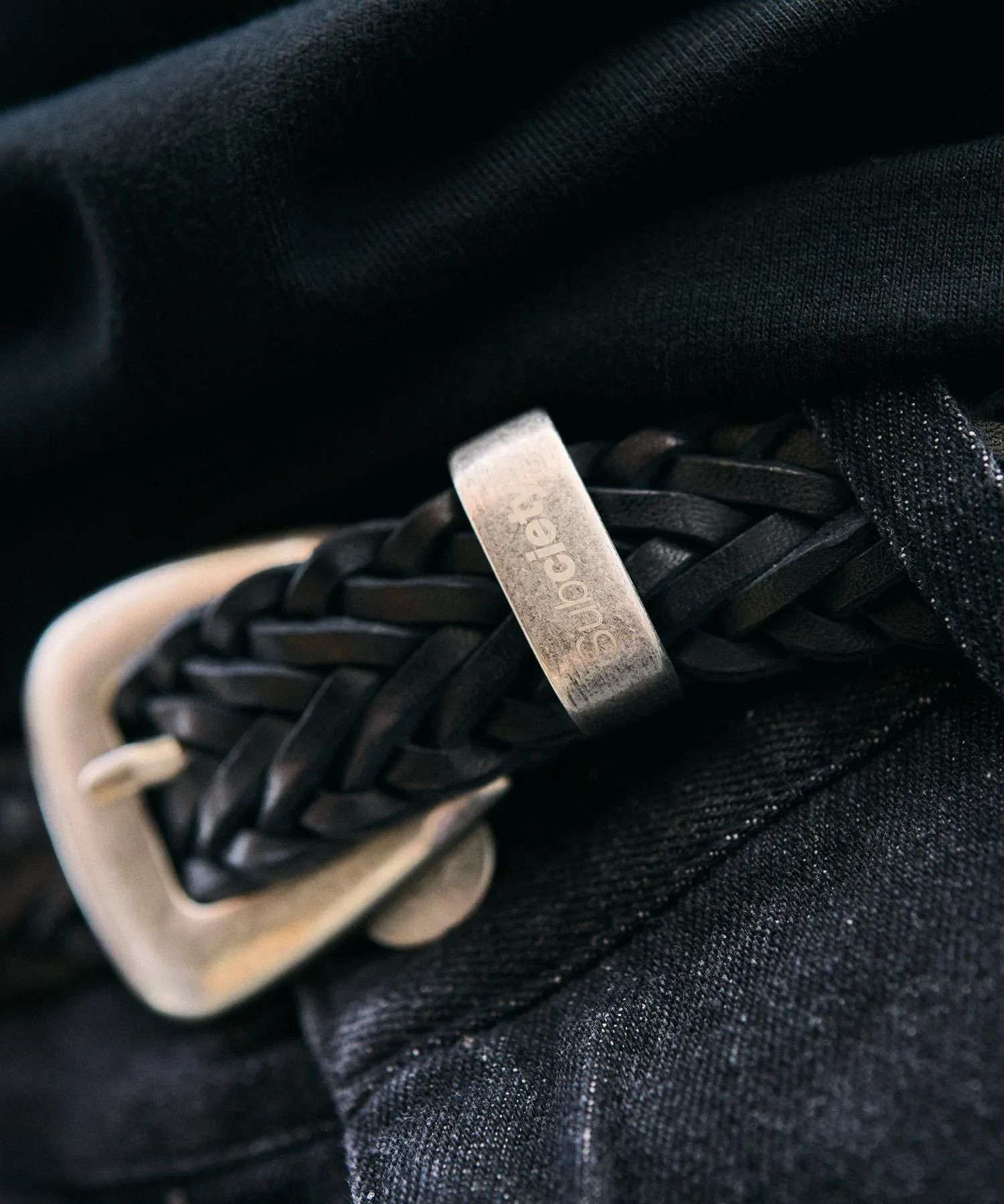 Leather mesh belt