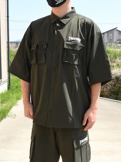 25 THRASHER S/S NYLON SHIRT