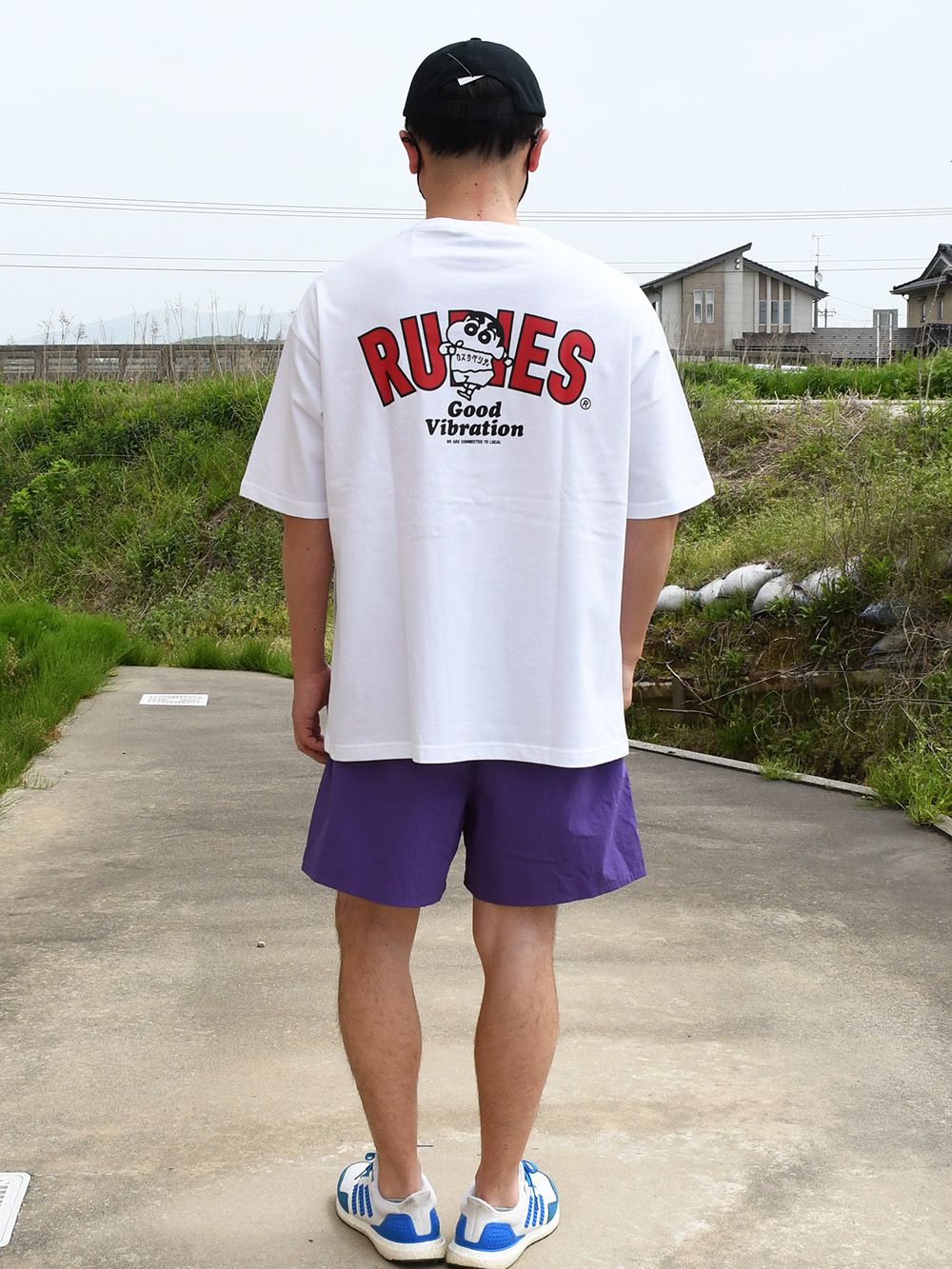 RUDIE'SxCRAYON SHINCHAN MOSH BIGSILHOUETTE PKTTEE