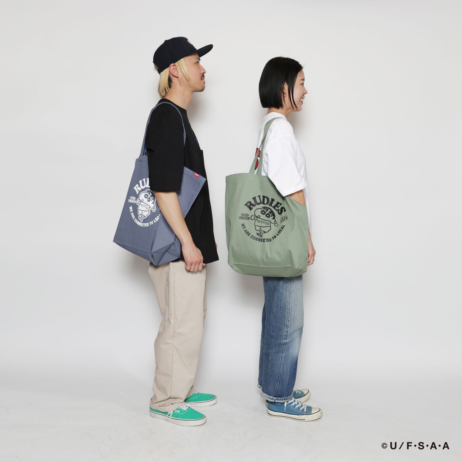 RUDIE'SxCRAYON SHINCHAN CIRCLEMOSH TOTEBAG
