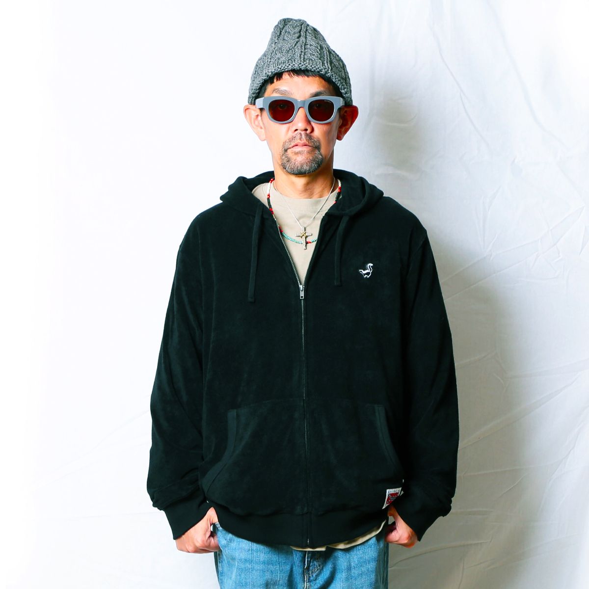Pile Zip Up Hoodie