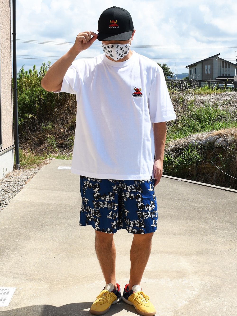 MMM COLLAB. TOYMMMONSTER EMBRO. HARF SLEEVE TEE