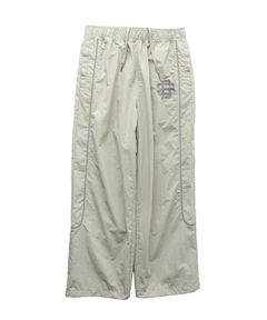 Reflective piping nylon pants