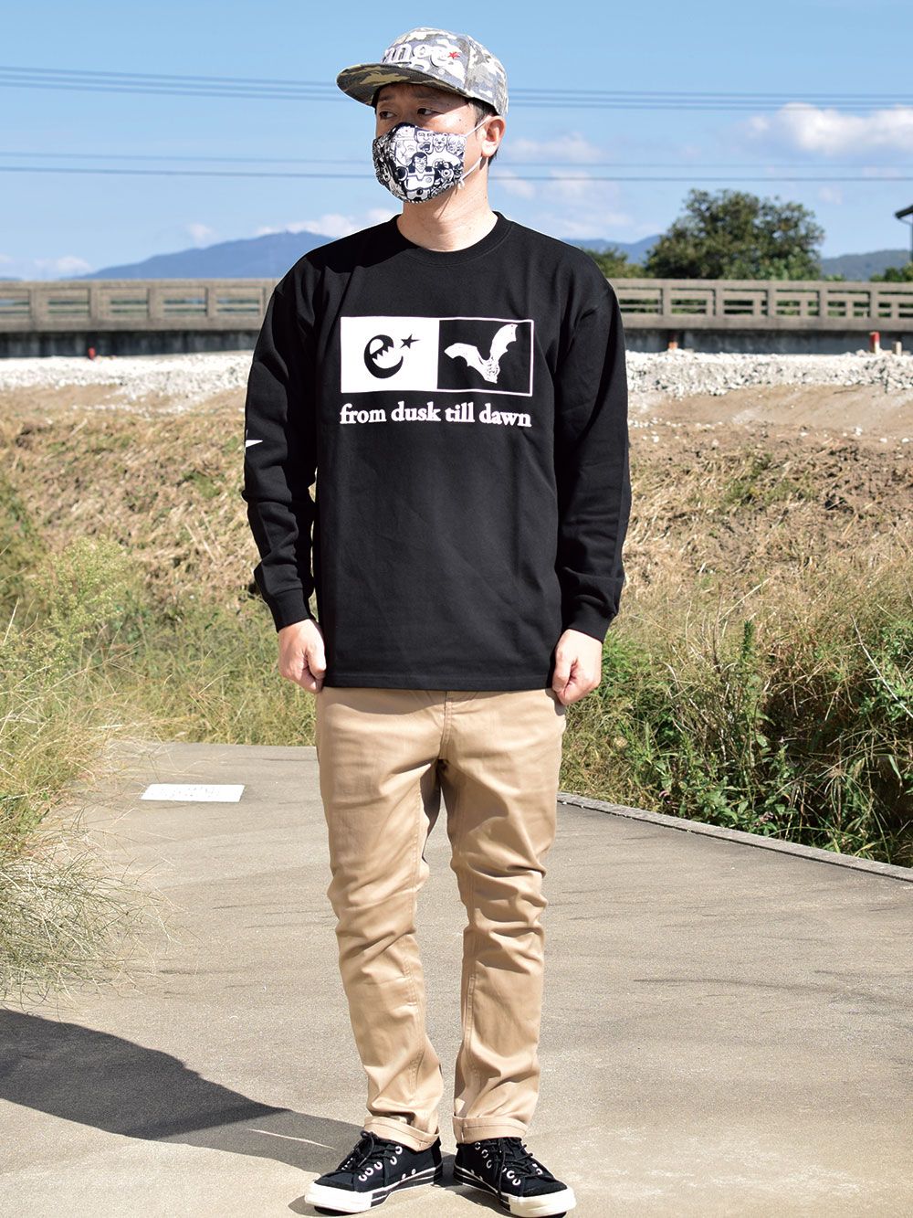 10.2oz big size batt mark LS tee