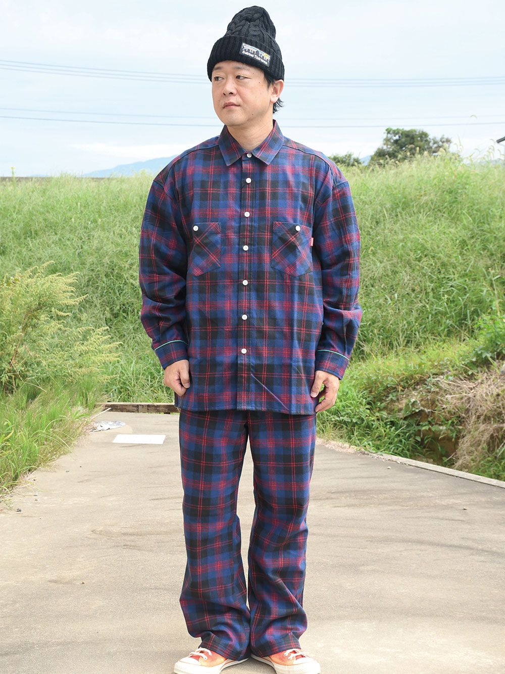ROLLING CRADLE - CHECK FLARE-PANTS | DOLL