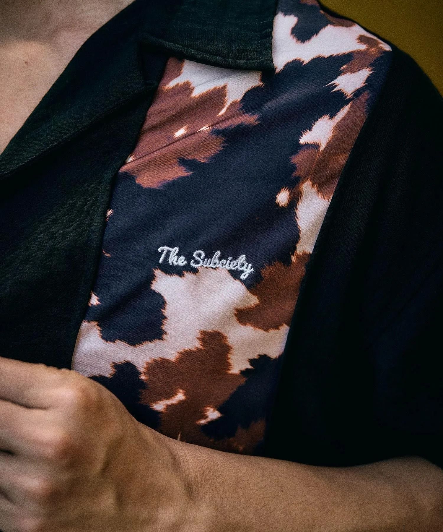 Patterned panel shirt