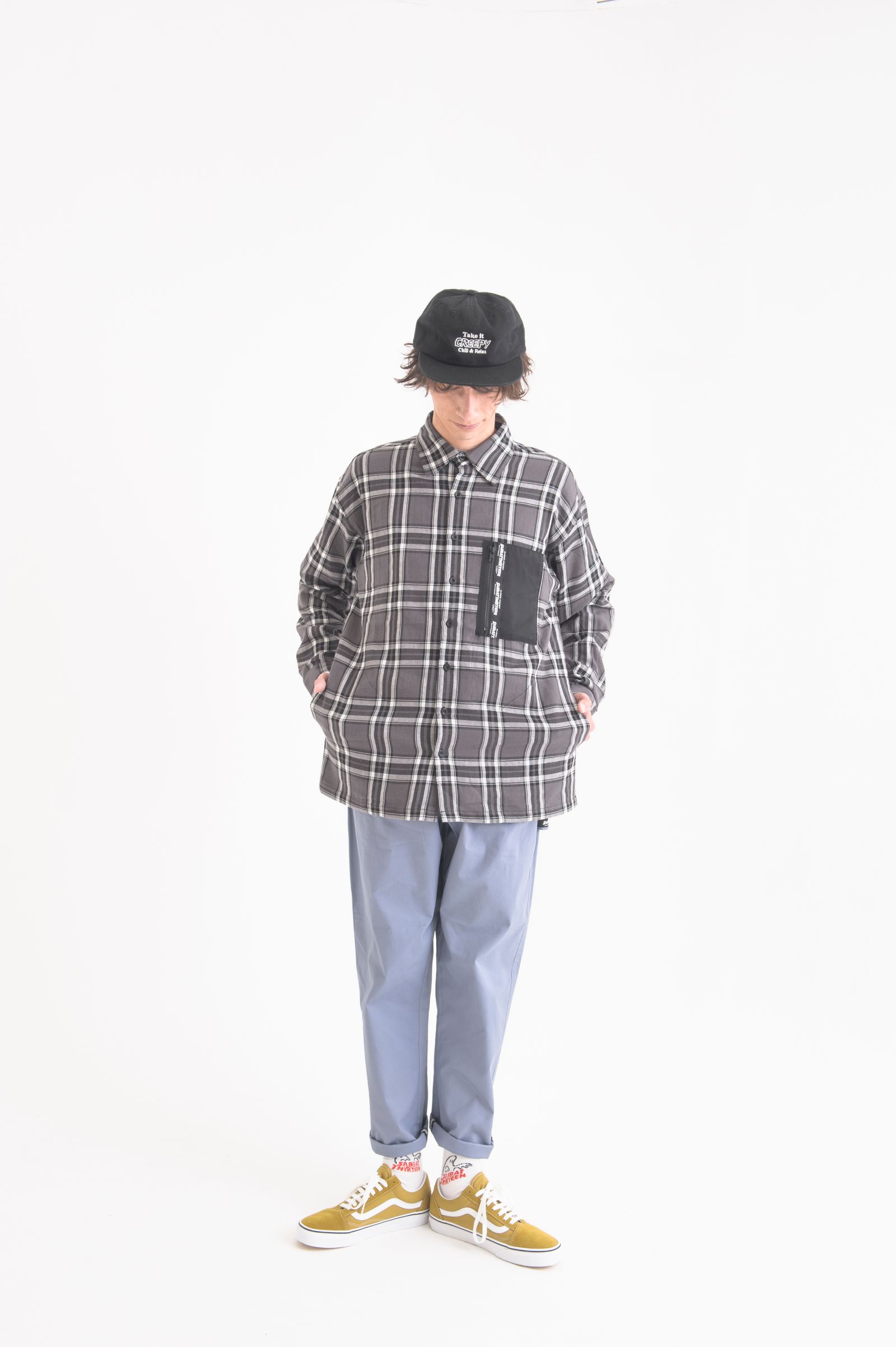 BLACK HEART CHECK-SHIRTS