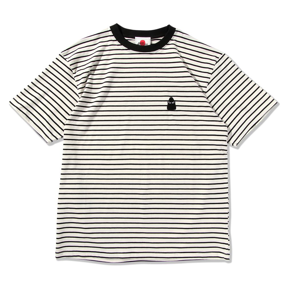 鮫人刺繍ボーダーTEE