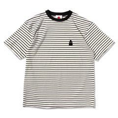 鮫人刺繍ボーダーTEE