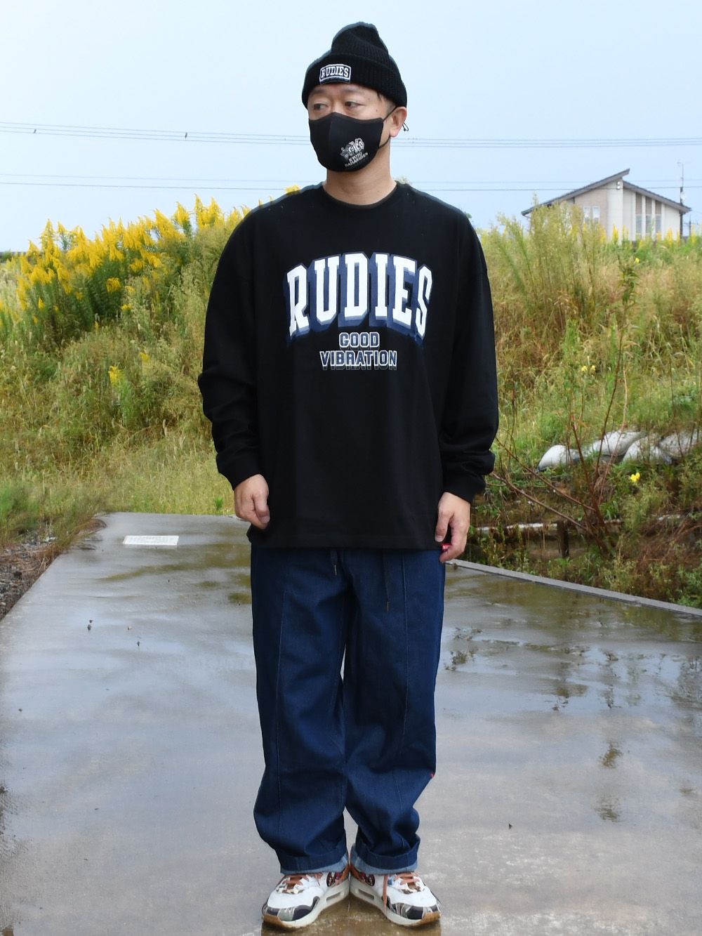 BLOCK COLLEGE BIGSILHOUETTE LS-TEE