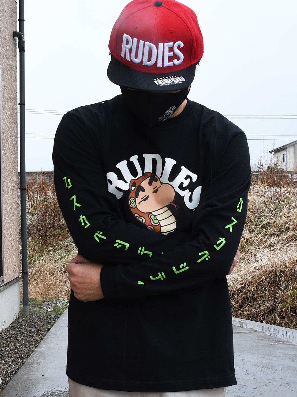 RUDIE'SxCRAYON SHINCHAN SNAKE LSTEE