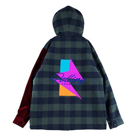 CHECK HOOD-JACKET