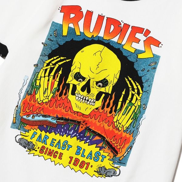 BUSTED SKULL RINGER-TEE