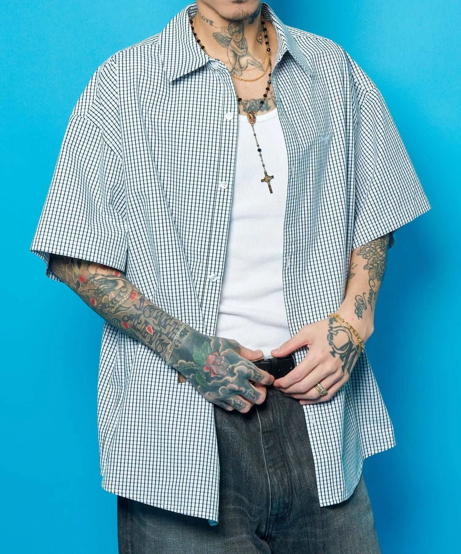 Essential mini check shirt