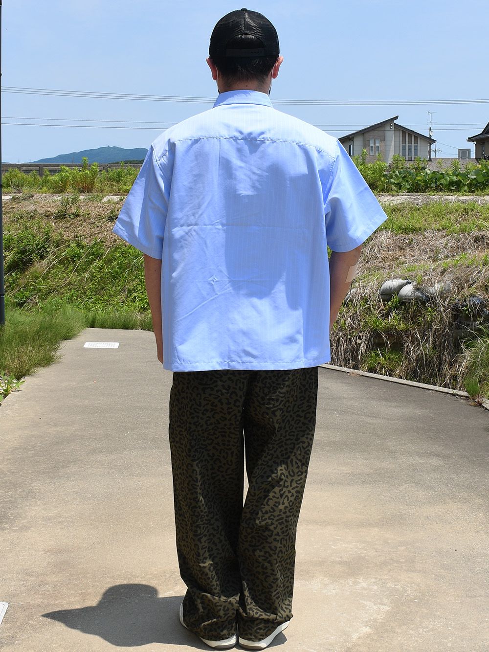 HELLO SECT STRIPE WORK-SHIRTS