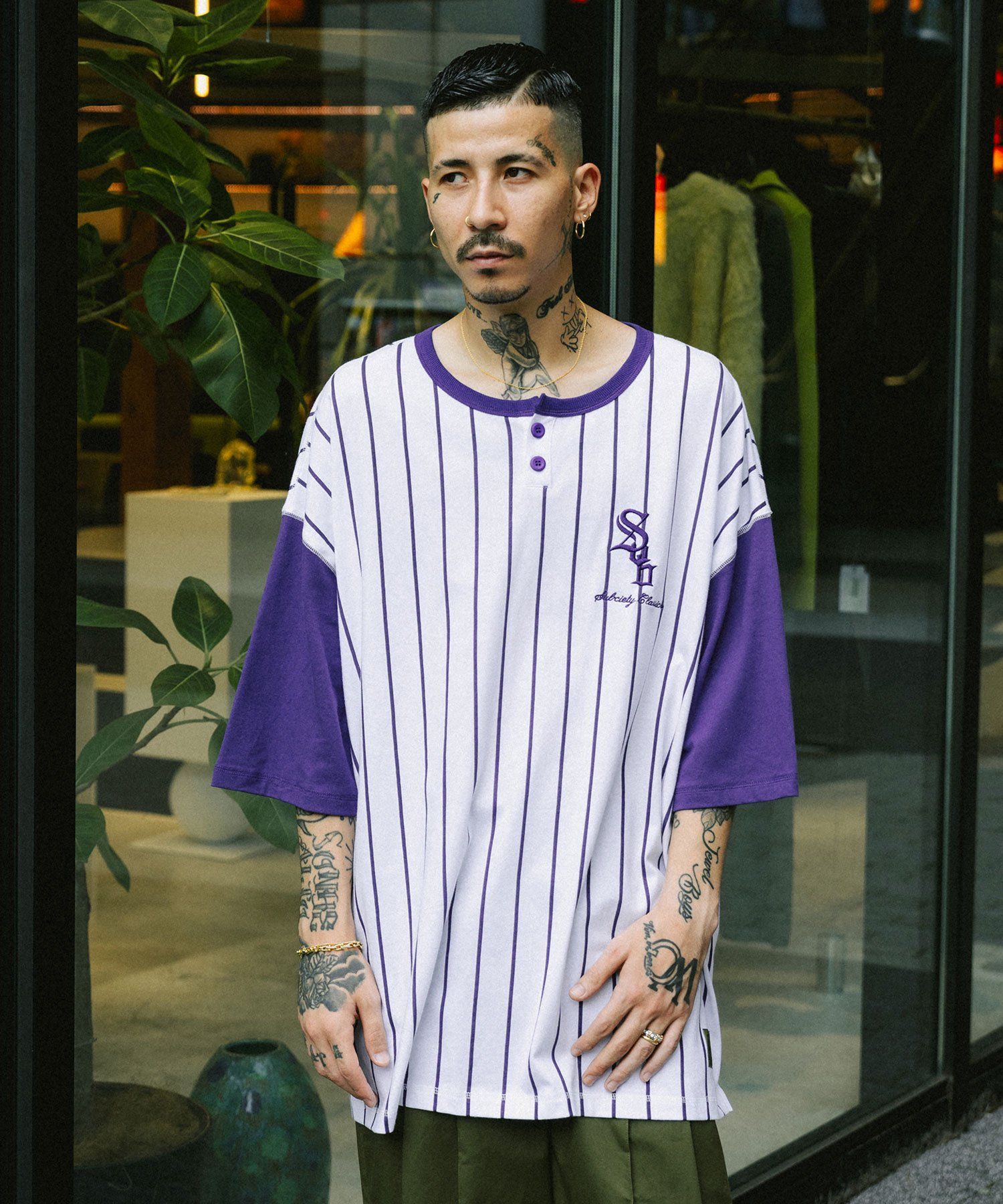 HENLEY NECK BASEBALL-TEE