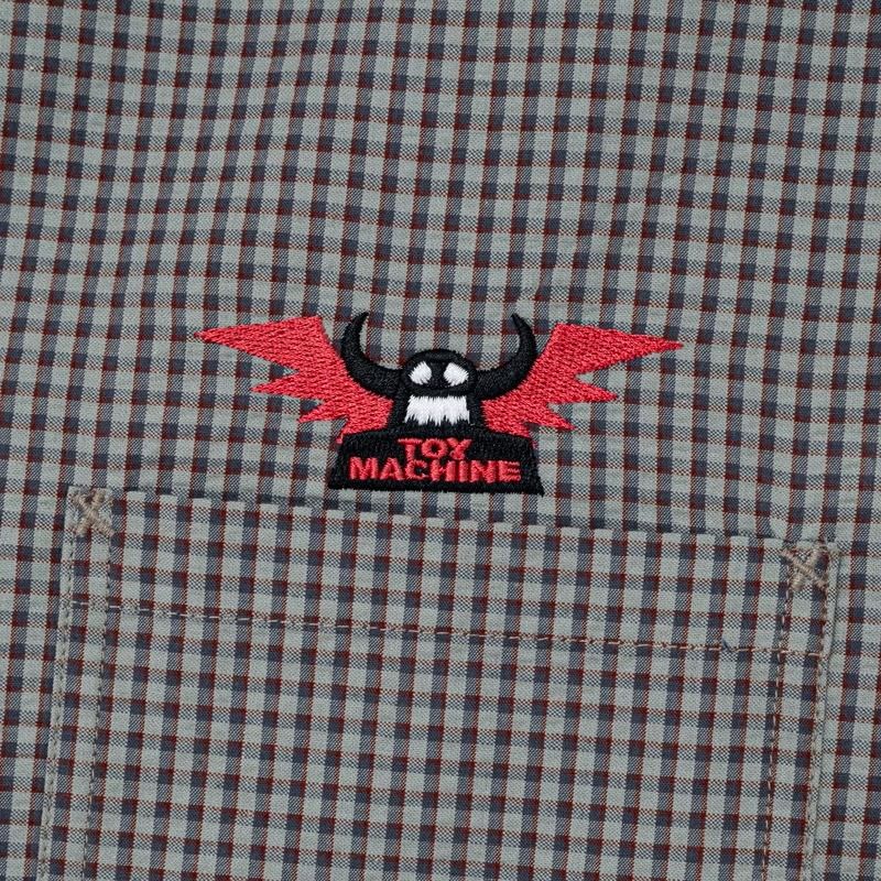 WINGED MONSTER SEERSUCKER CHECK SS-SHIRTS