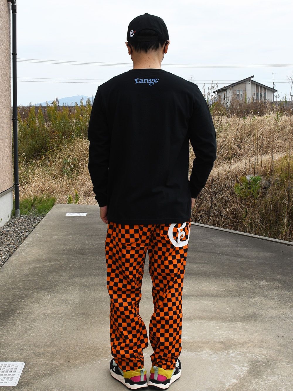 Man with a red star LS tee