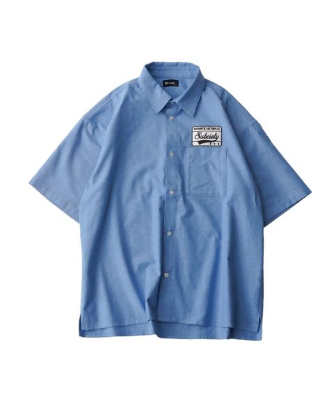 Square tail patch shirt