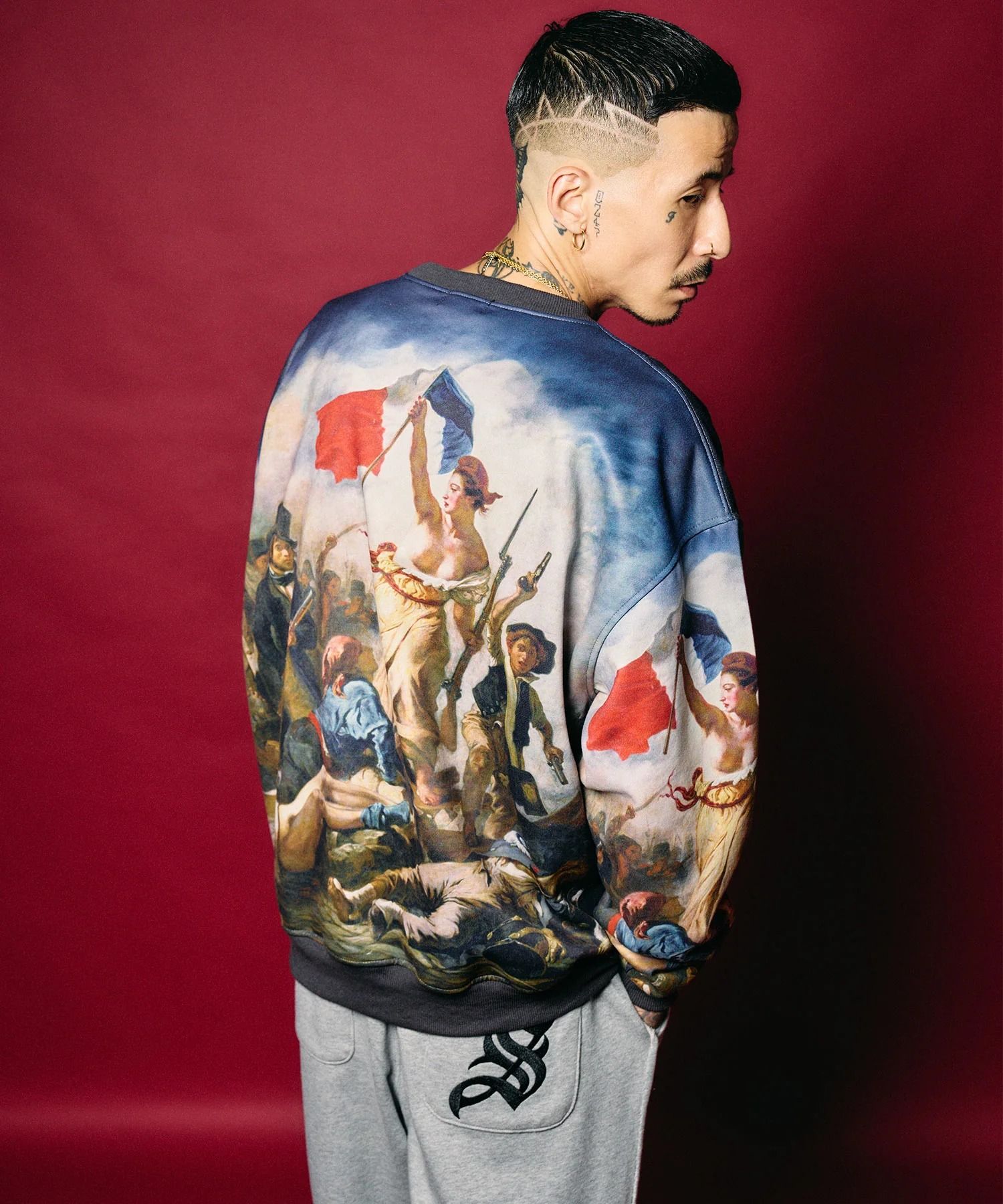 Patterned sweatshirt