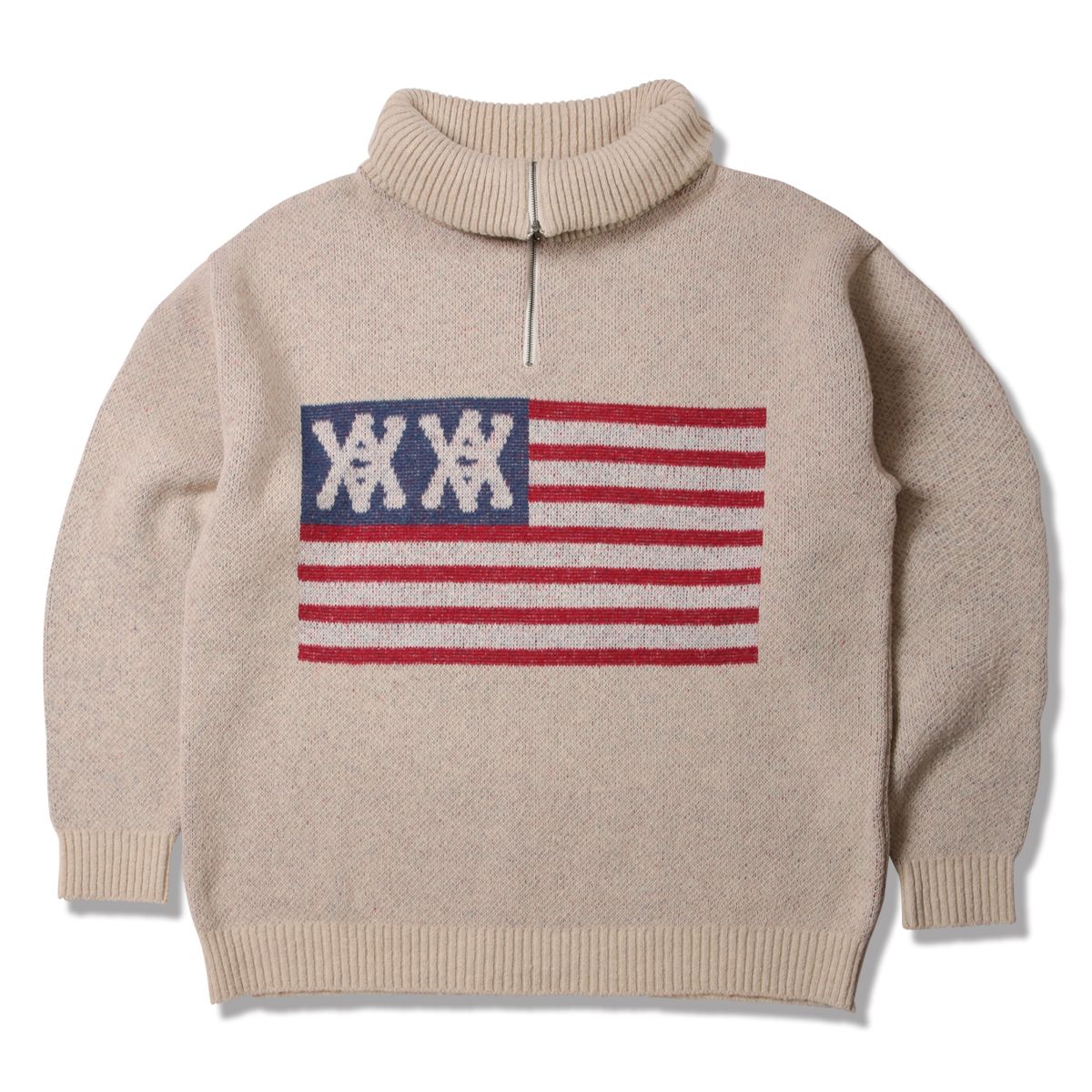 Half Zip Knit -AA Flag
