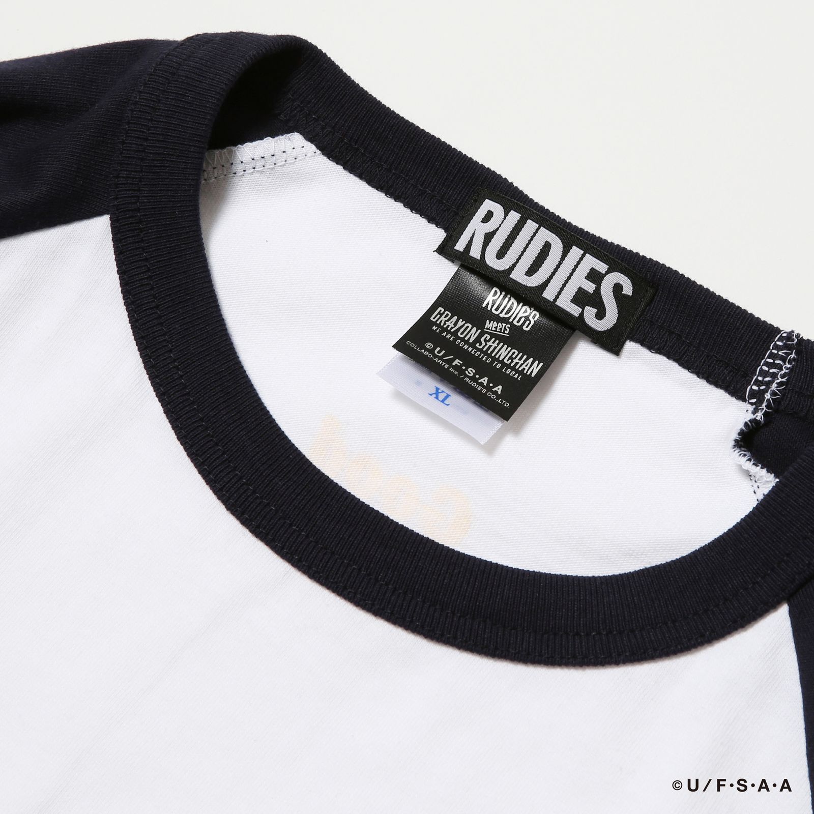 RUDIE'S×CRAYON SHINCHAN TREAT RAGLAN TEE