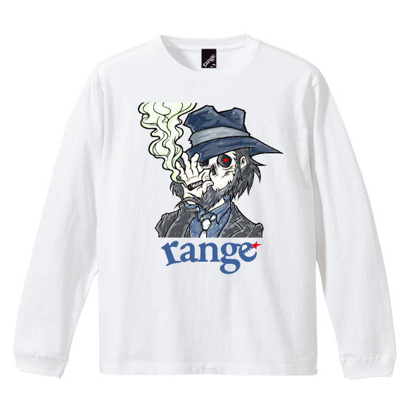 Man with a red star LS tee