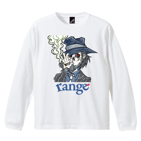 Man with a red star LS tee