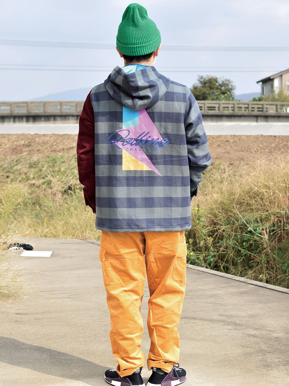 CHECK HOOD-JACKET