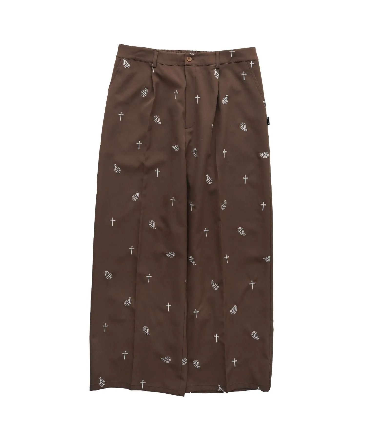 All-over embroidered pants