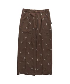 All-over embroidered pants
