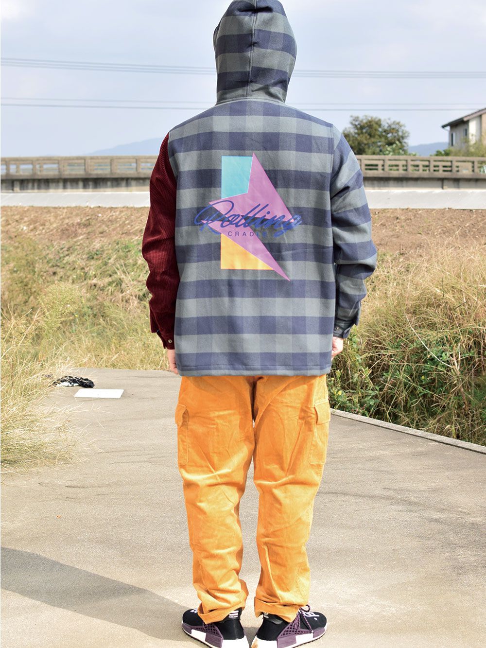 CHECK HOOD-JACKET